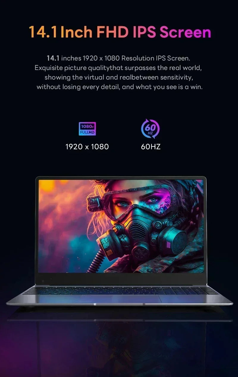Leno 14.1 Pollici Laptop Gaming Con Processore Core I9-9900 32GB 2TB SSD Windows 11 Risoluzione 1920x1080
