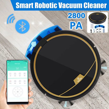 Aspirapolvere Robot Smart 2800 Pa Senza Fili Controllo Remoto Pulisce Pavimenti Asciutti e Bagnati
