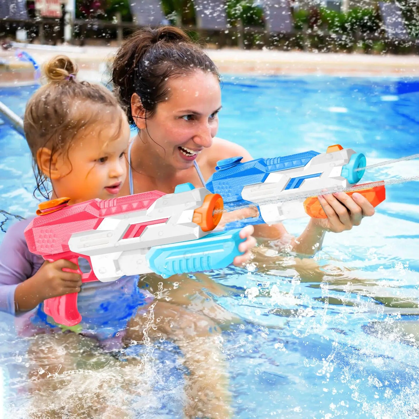 Pistola ad Acqua 530cc Adatta a Bambini e Adulti, Spruzzatore a Lunga Gittata per Piscina e Spiaggia