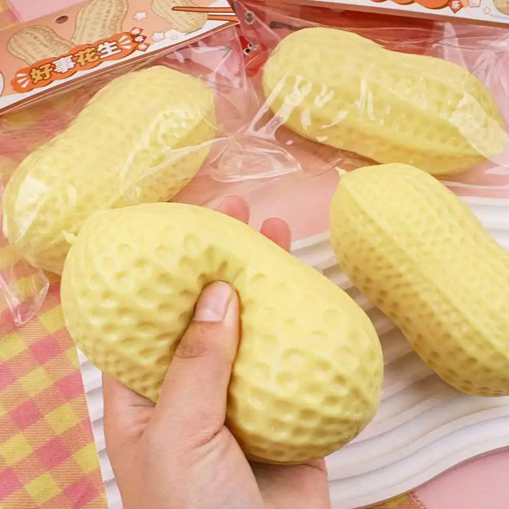 1 pz Pallina Antistress a Forma di Arachide, Giocattolo Morbido e Croccante, Giocattolo Sensoriale ASMR Anti-Stress
