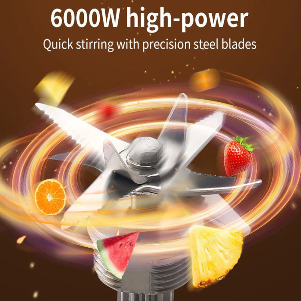 Frullatore Commerciale 6000 W Stazionario In Acciaio Inox Senza BPA 2,5 L Per Frullati Ghiaccio