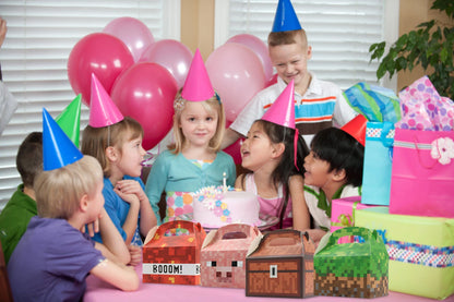 Scatole A Gable Per Bomboniere Pixel Giochi Set Da 12 Astucci Decorativi Per Compleanni