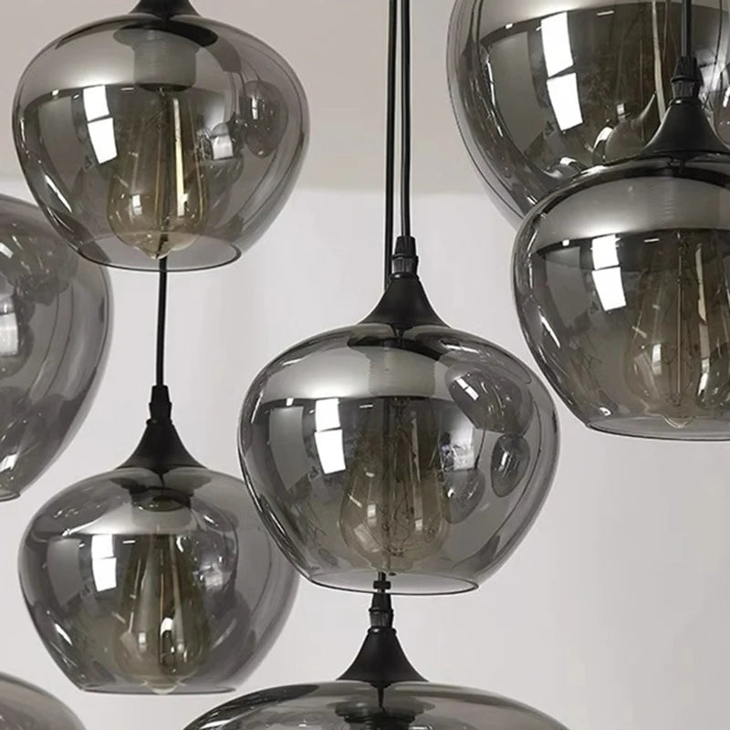 Lampada Sospensione Led Moderna In Acciaio Inossidabile Spazzolato per Soggiorno E Sala Da Pranzo