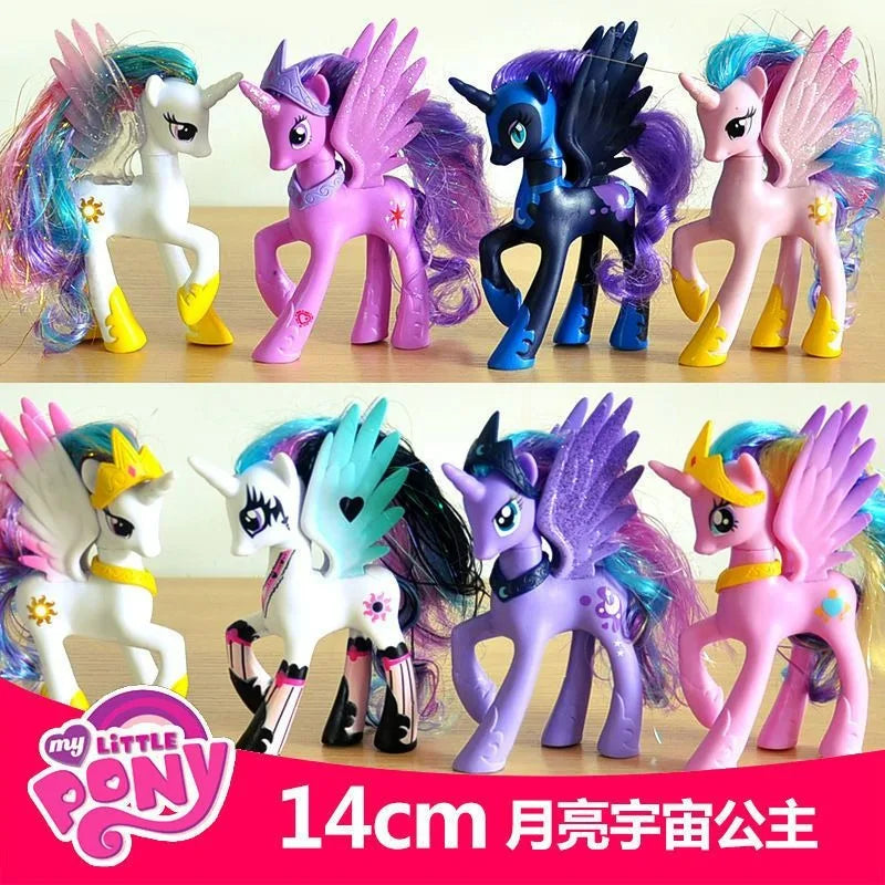 Set di giocattoli My Little Pony Fluttershy Rainbow Dash Twilight Sparkle Princess Cadence Luna Regalo a mano