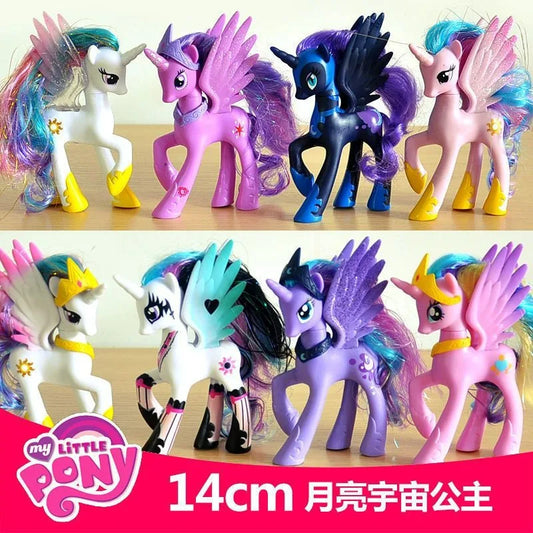 Set di giocattoli My Little Pony Fluttershy Rainbow Dash Twilight Sparkle Princess Cadence Luna Regalo a mano