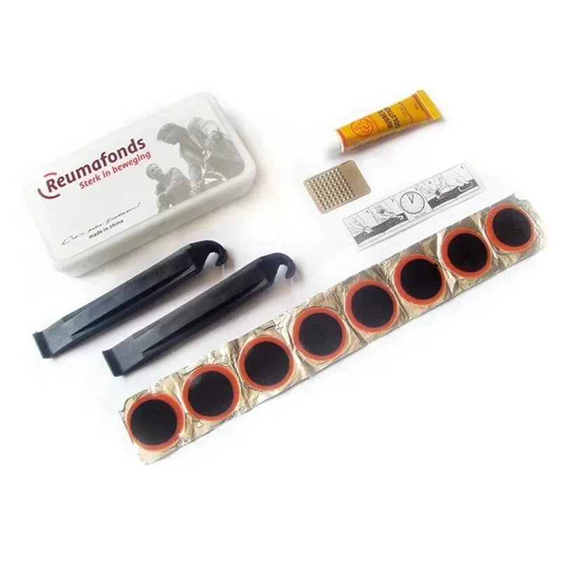 Kit Riparazione Pneumatici Per Bicicletta 48 Pezzi Con Strumenti Per Toppe Portatili Professionali
