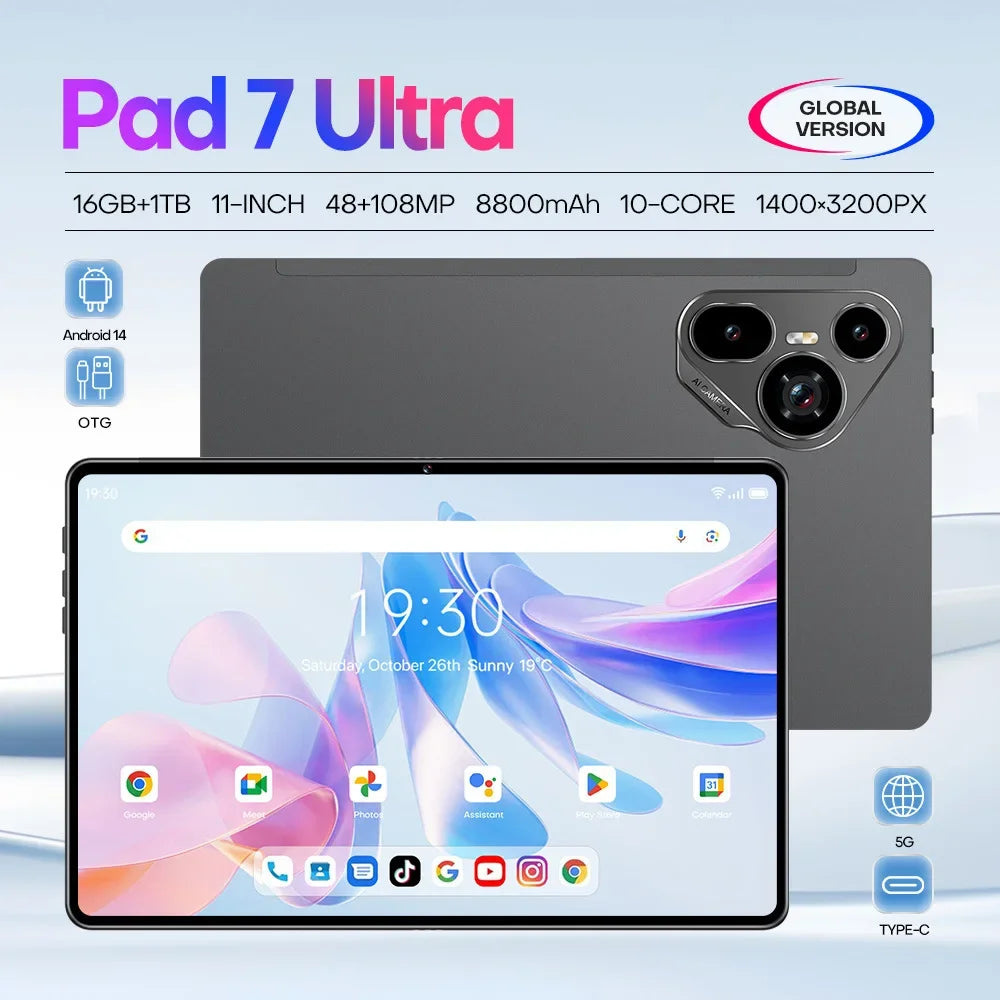 Pad 7 Ultra Tablet 10.1 Pollici Con TV Led Funzione Chiamata Dual Sim Dual Standby