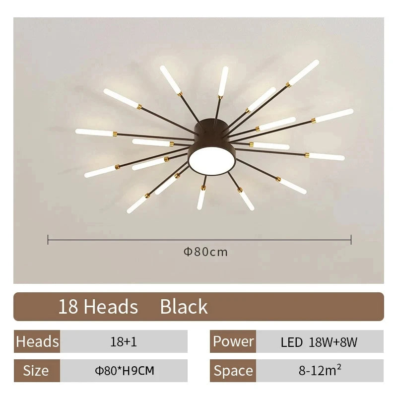 Lampada Da Soffitto Led A Forma Di Fiore Per Soggiorno E Camera Da Letto, Luce Moderna Sala Da Pranzo