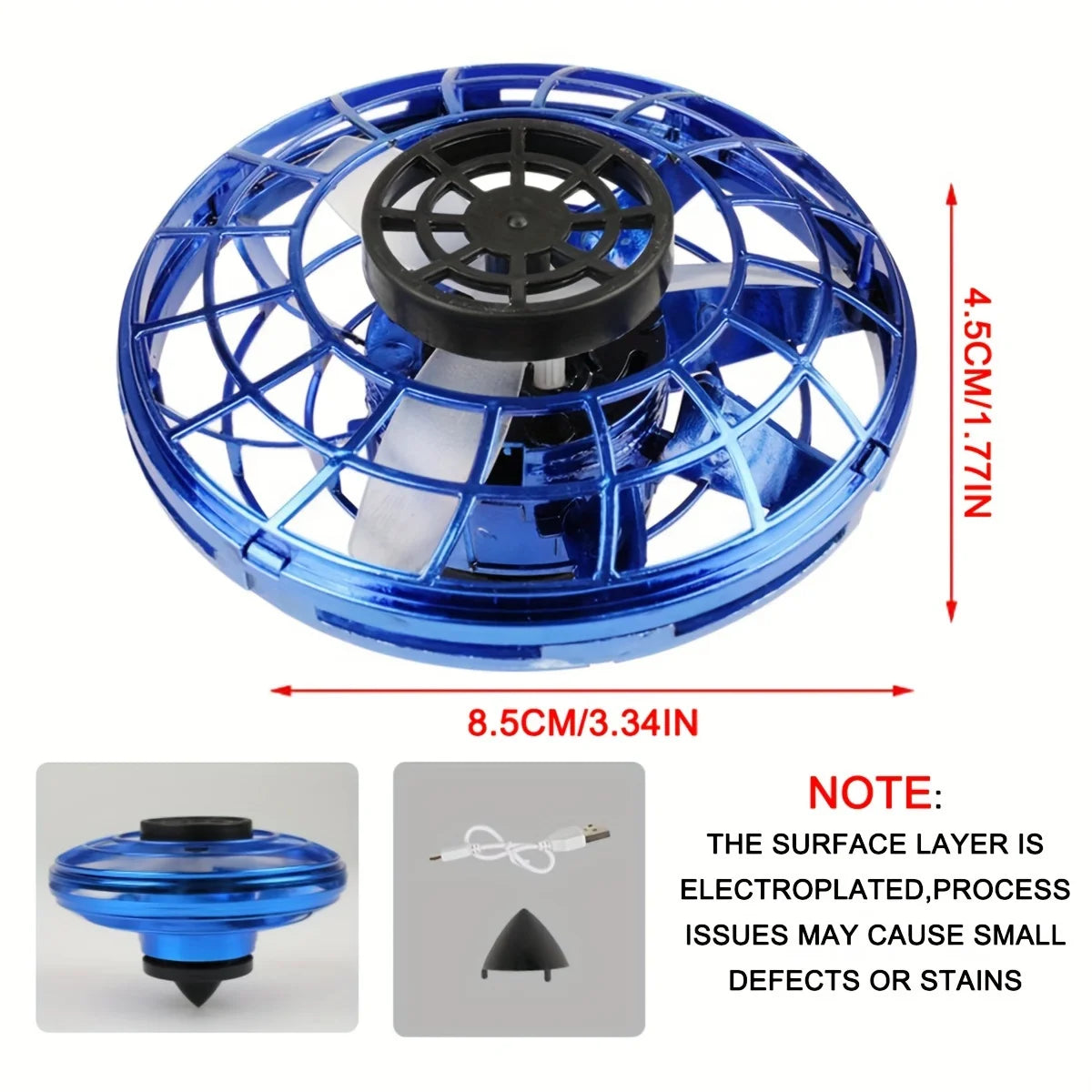 NUOVO LED Flying UFO Spinner Fingertip, aggiornamento volo elicottero Gyro Flyorb Hover Ball, mini drone aereo giocattolo, regalo di Natale