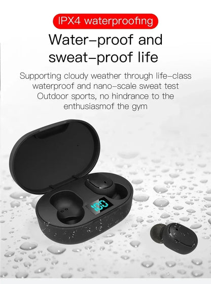 Auricolari Bluetooth E6S Con Cancellazione Del Rumore, Microfono Integrato, Impermeabili