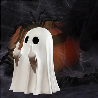 Statua Fantasma Con Dito Medio Per Halloween Decorazione Per Casa Centrotavola Da Tavolo Adorabile Figura Horror