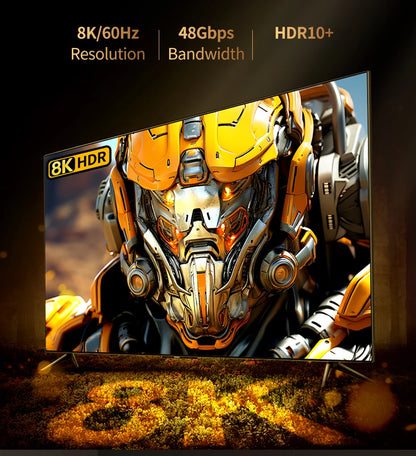 Cavo HDMI UGREEN 8K/60Hz per PS5 Xiaomi TV Box cavo 8K @ 60Hz certificato ad altissima velocità 48Gbps Dolby Vision HDCP2.3