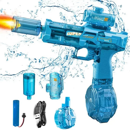 Pistola Ad Acqua Elettrica Con Led E Sensore Automatico Giocattolo Estivo Per Bambini Piscina E Spiaggia
