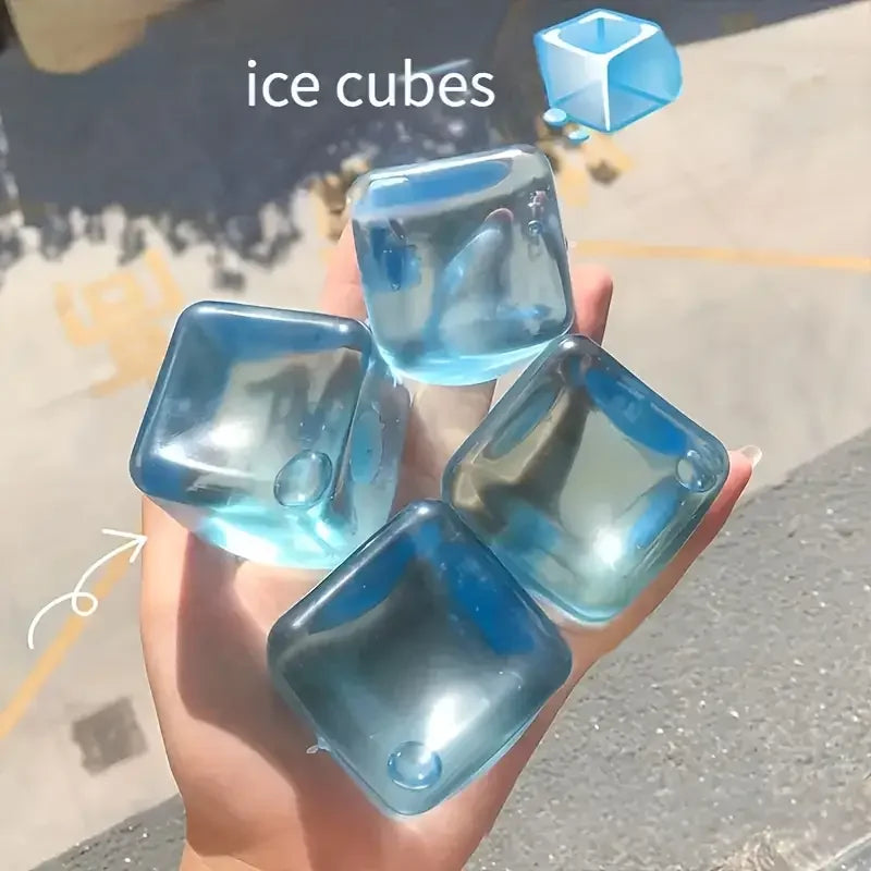 Squishy Antistress Cubetti di Ghiaccio a Rimbalzo Lento per Rilassamento Sensoriale Autismo ADHD Regalo Bomboniere