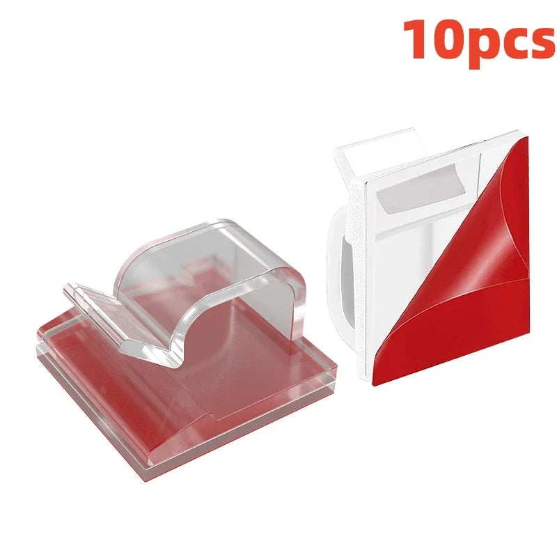 Clip Gestione Cavi Kit 10 50 Pezzi Per Fissaggio E Organizzazione Per Uffici E Casa