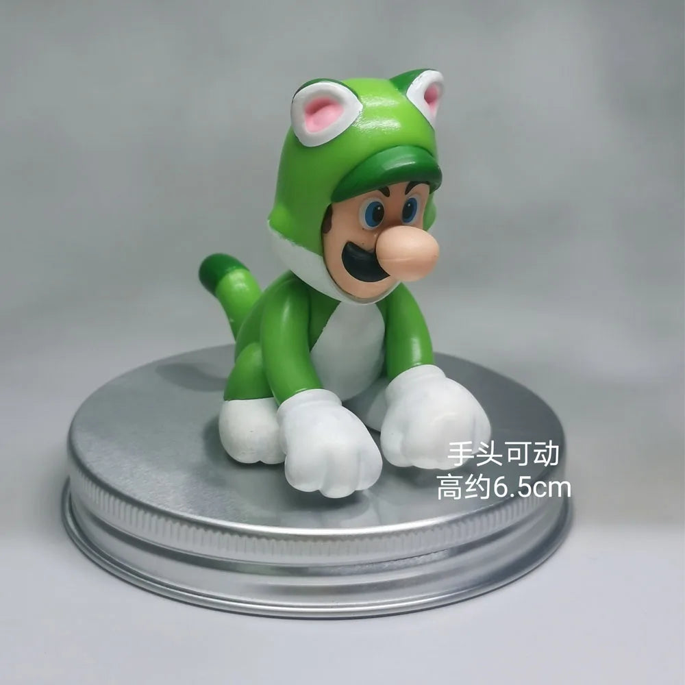 JAKKS Super Bros Personaggi d'azione Mario, Luigi, Peach - Simpatiche Bambole Anime Giocattolo per Bambini - Regalo