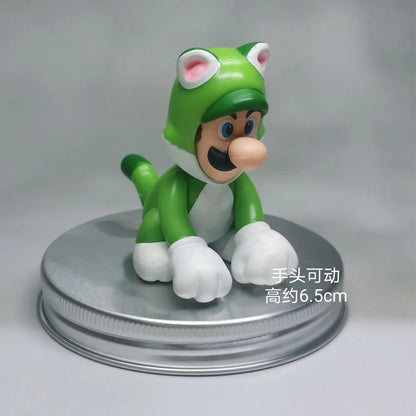 JAKKS Super Bros Personaggi d'azione Mario, Luigi, Peach - Simpatiche Bambole Anime Giocattolo per Bambini - Regalo