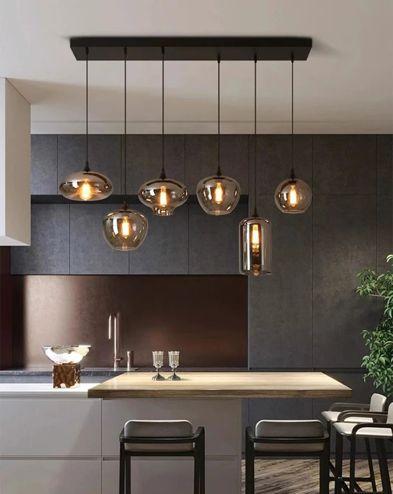 Lampada Sospensione Led Moderna In Acciaio Inossidabile Spazzolato per Soggiorno E Sala Da Pranzo