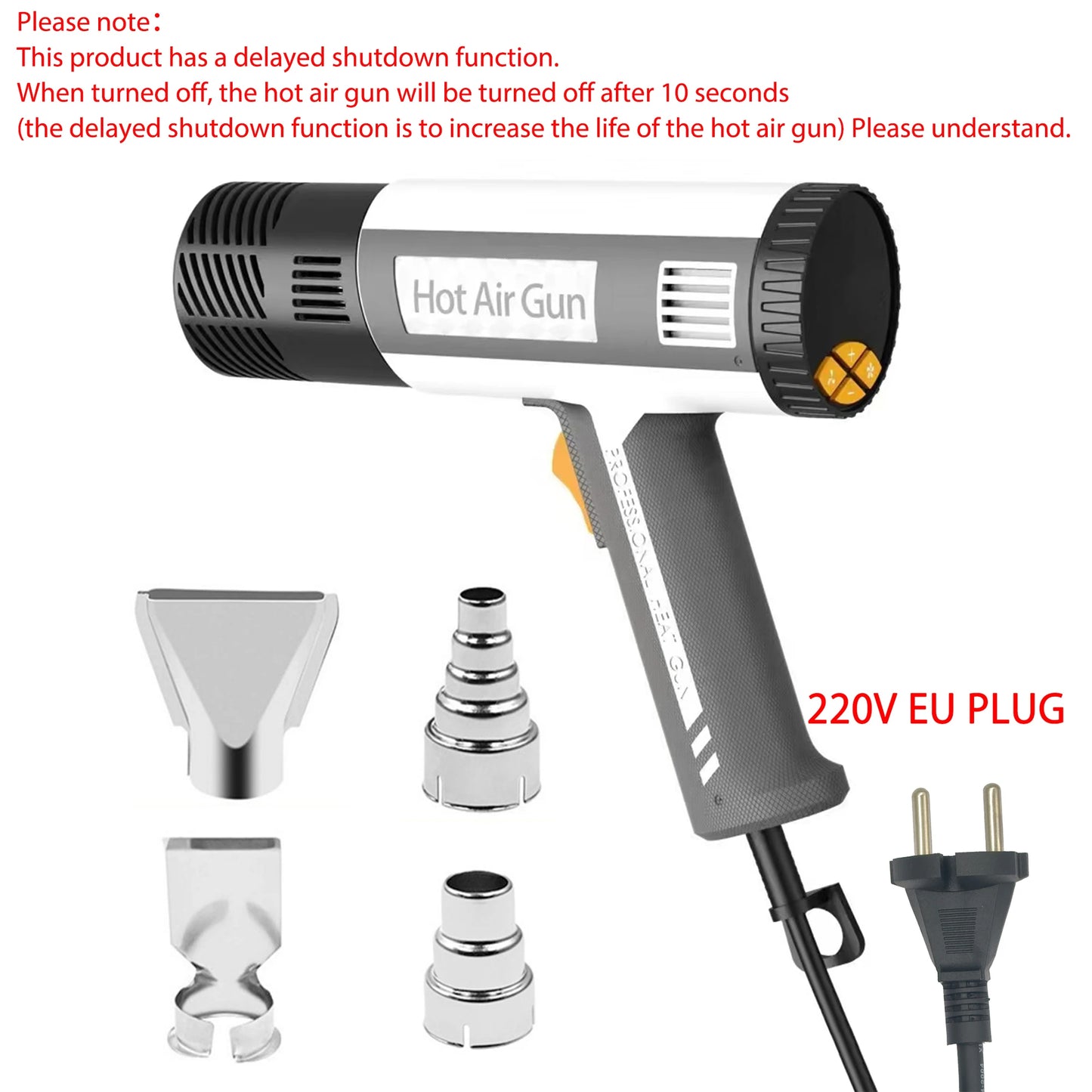 Pistola Termica 220V 2000W Variabile Avanzata Pistola ad Aria Calda Elettrica Avanzata con Temperature Regolabili