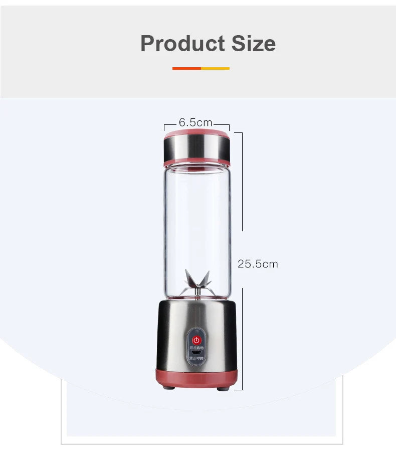 Spremiagrumi Elettrico USB Ricaricabile Multifunzionale Frullatore Estrattore di Succo