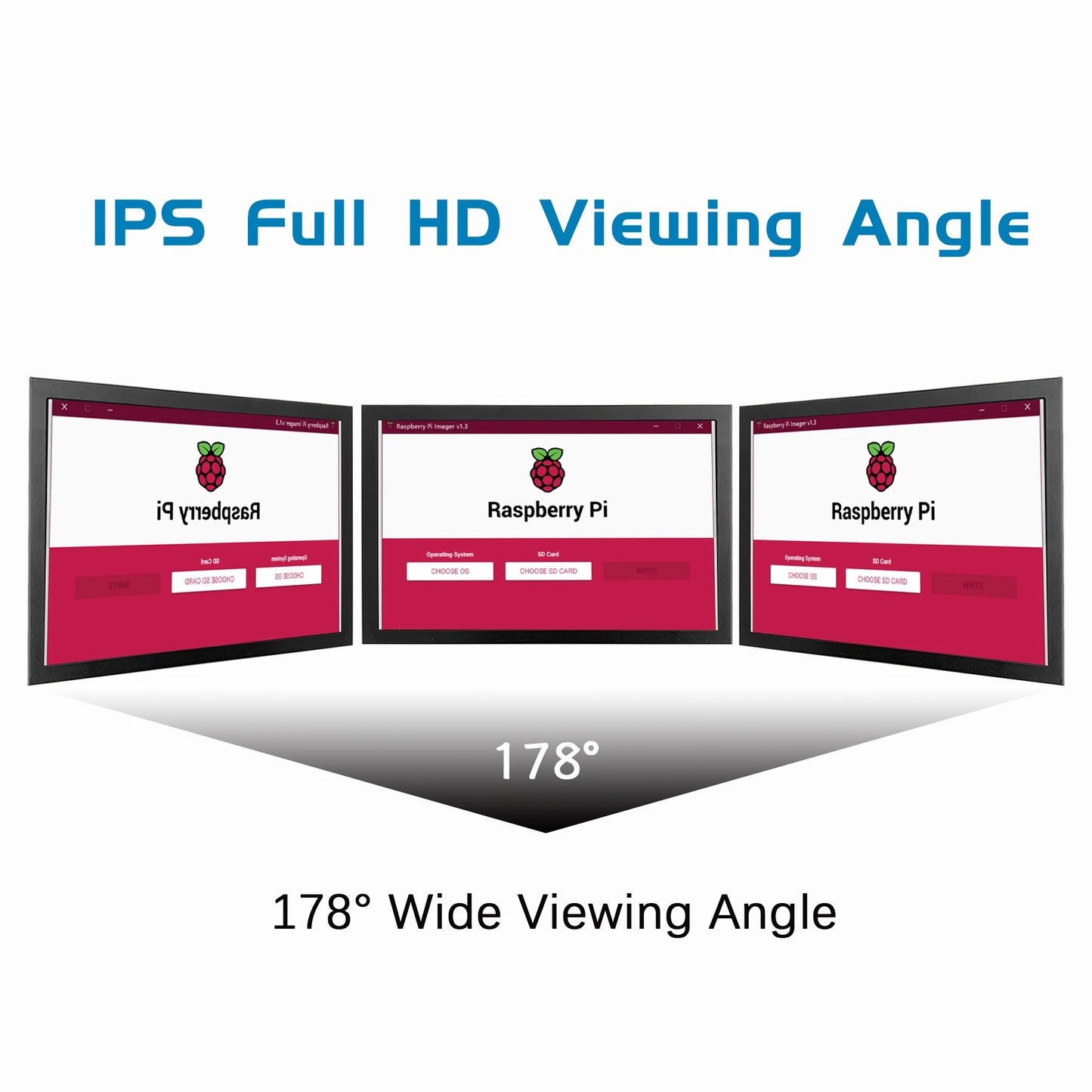 Raspberry Pi 7 pollici NONTouch Schermo IPS 1024x600 HD LCD Display HDMI per RPI 4B 3B + 3B PC Schermo secondario Monitor portatile