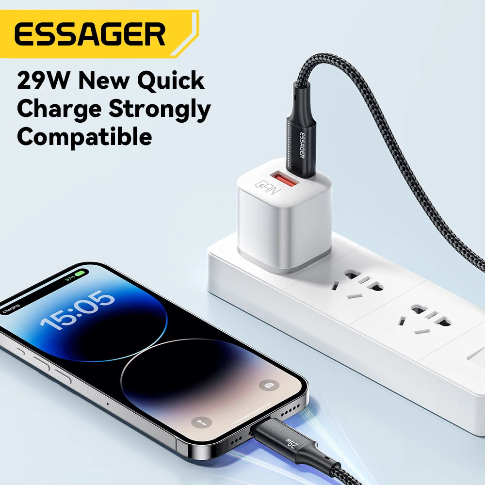 Cavo USB C Ricarica Veloce da 29 W per iPhone 14 13 12 11 Pro Max iPad e MacBook
