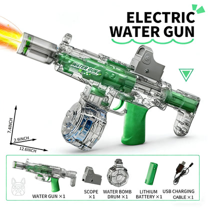 Pistola Ad Acqua Elettrica Con Sensore Automatico E Luci Giocattolo Estivo Per Bambini Sulla Spiaggia