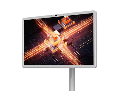 Televisore Portatile Smart 27 32 Pollici Con Pannello Touch Android 14 Su Ruote Per Casa Bar Palestra Ufficio