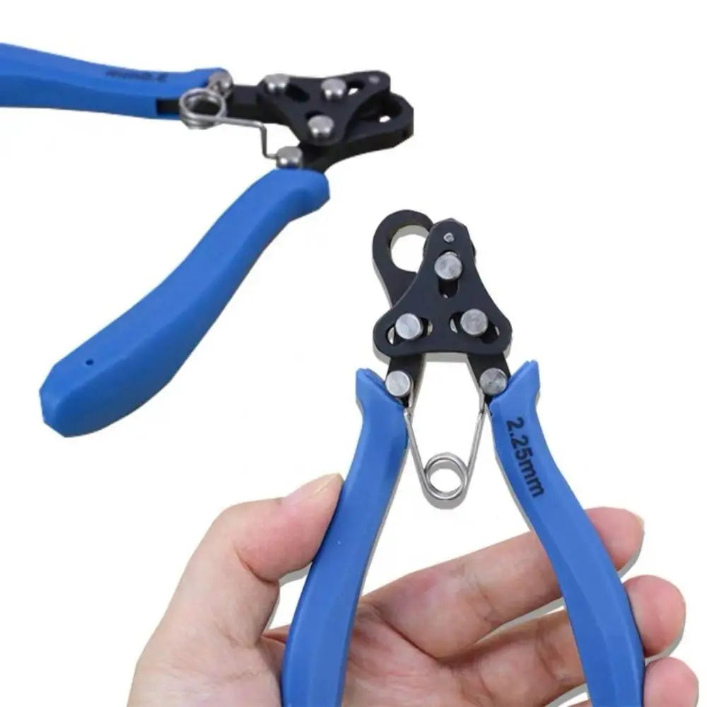 Set di pinze per filo da 1,5/2,25/3 mm per avvolgimento del filo, riparazione di flessioni, strumento per la creazione di gioielli, pinze a becchi tondi per avvolgimento di anelli metallici