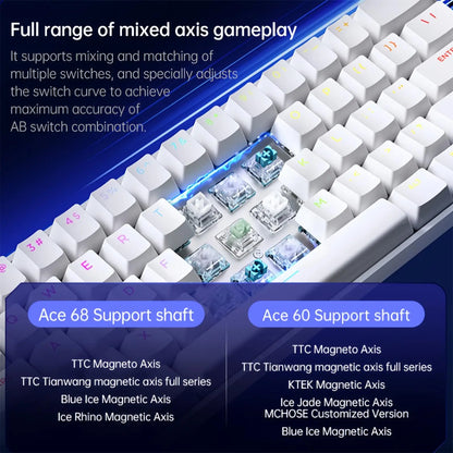 Mchose Ace 68 Tastiera Meccanica Con Interruttore Hall Magnetico Trigger Rapido Programmabile RGB 8K Hz