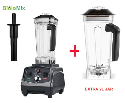 BioloMix Frullatore Potente 2200 W Con Contenitore In Tritan Da 2 L BPA Free Timer Per Frullati Di Ghiaccio